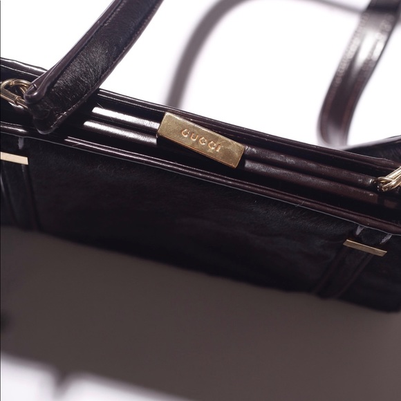 Vintage Gucci Pony Hair Clutch - Picture 2 of 5